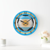 Grande Horloge Ronde Bal de soccer argentin (Maison)