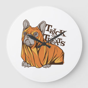 Grande Horloge Ronde Balais Halloween