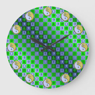Grande Horloge Ronde Balance & Chèvre Métal