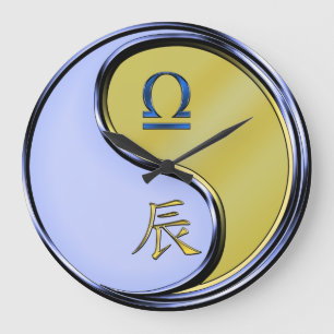 Grande Horloge Ronde Balance & Dragon de Métal