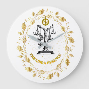 Grande Horloge Ronde Balance Zodiaque Luxe Astrologie Art