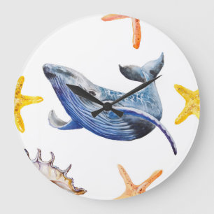 Grande Horloge Ronde Baleine à graphisme d'entreprise : Tableau de chan