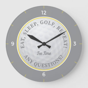Grande Horloge Ronde Balle de golf personnalisée Citation de golfeur sp