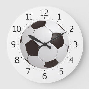 Grande Horloge Ronde balle de soccer classique   Cadeaux Cool