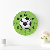 Grande Horloge Ronde Balle de soccer en dessin (Maison)