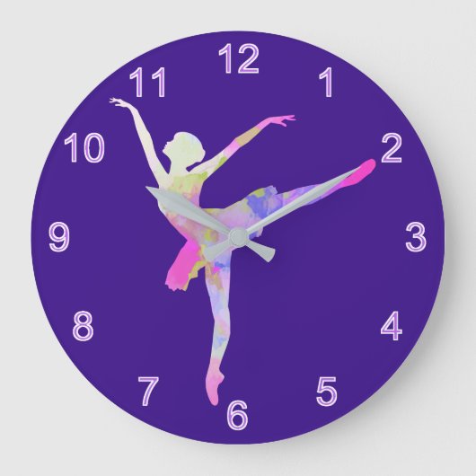 Grande Horloge Ronde Ballerine violette (Recto)