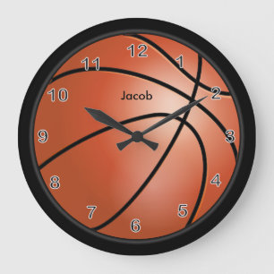 Grande Horloge Ronde Ballon de basket
