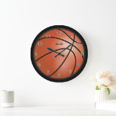 Grande Horloge Ronde Ballon de basket (Maison)