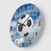 Grande Horloge Ronde Ballon de foot (Angle)