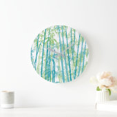 Grande Horloge Ronde Bambou 6 (Maison)