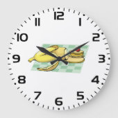 Grande Horloge Ronde Banane et Pancakes Petit déjeuner Plat (Recto)