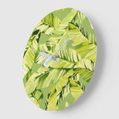 Grande Horloge Ronde Banane Feuille 5 (Angle)