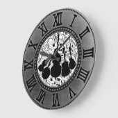 GRANDE HORLOGE RONDE BANDE DE BLUEGRAS 5 PIÈCES (Angle)