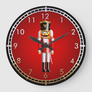 Grande Horloge Ronde Bande dessinée drôle de soldat de jouet de