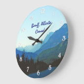 Grande Horloge Ronde Banff Jasper Bleu (Angle)