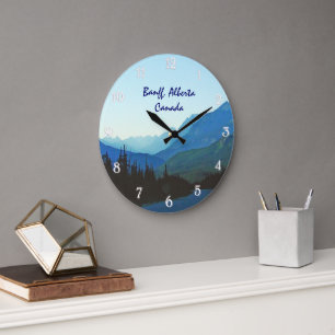 Grande Horloge Ronde Banff Jasper Bleu
