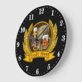 Grande Horloge Ronde bar à bière artisanal cool (Angle)