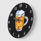 Grande Horloge Ronde Bar à bière froid cool (Angle)