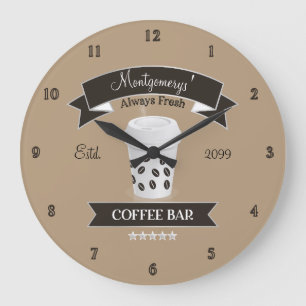 Grande Horloge Ronde Bar Café Toujours Frais