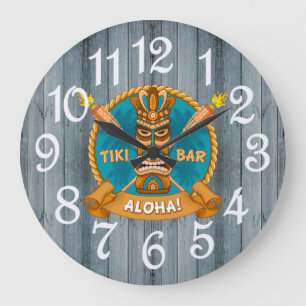 Grande Horloge Ronde Bar Tiki Aloha
