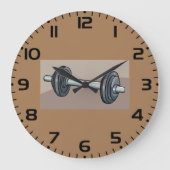 Grande Horloge Ronde Barbell Weightlifting Gym Fitness Lover (Recto)