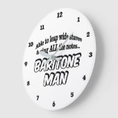 Grande Horloge Ronde Baritone Man - Music Superhero (Angle)