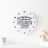 Grande Horloge Ronde Baritone Man - Music Superhero (Maison)