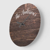 Grande Horloge Ronde Barnes rustiques (Angle)