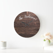 Grande Horloge Ronde Barnes rustiques (Maison)