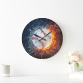 Grande Horloge Ronde Baseball (Maison)