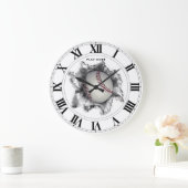 Grande Horloge Ronde Baseball (Maison)