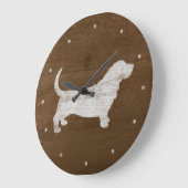 Grande Horloge Ronde Basset Hound (Angle)
