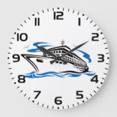 Grande Horloge Ronde Bateau de croisière sur les vagues océaniques Voya (Recto)