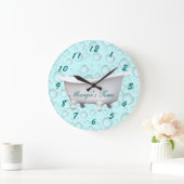Grande Horloge Ronde Bathtub & Bubble Clock- customize & personalize (Maison)