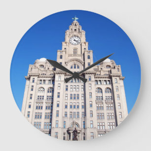 Grande Horloge Ronde Bâtiment de foie Liverpool