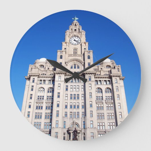 Grande Horloge Ronde Bâtiment de foie Liverpool (Recto)