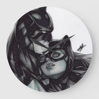 Grande Horloge Ronde Batman & Catwoman ~ Bruce wayne & Selina Kyle