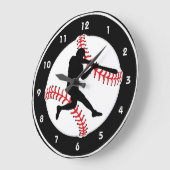 Grande Horloge Ronde Batter Design Wall Clock (Angle)