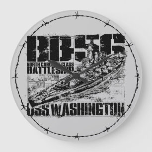 Grande Horloge Ronde Battleship Washington Large Clock