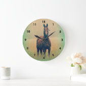 Grande Horloge Ronde Bay Horse Standing (Maison)