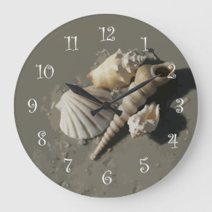 Grande Horloge Ronde Beach art Wall Clocks