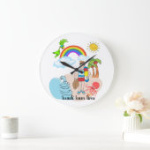 Grande Horloge Ronde Beach Bum Time Octopus Ocean Wave Clock (Maison)