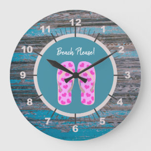 Grande Horloge Ronde Beach Theme Wall Clock