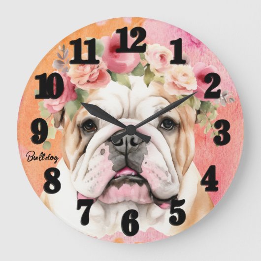 Grande Horloge Ronde Beau Bulldog (Recto)