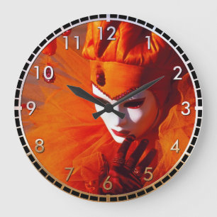 Grande Horloge Ronde Beau harlequin