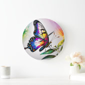 Grande Horloge Ronde Beau Papillon (Maison)