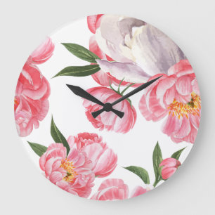 Grande Horloge Ronde Beau Rose