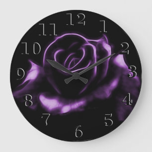 Grande Horloge Ronde Beau rose de pourpre