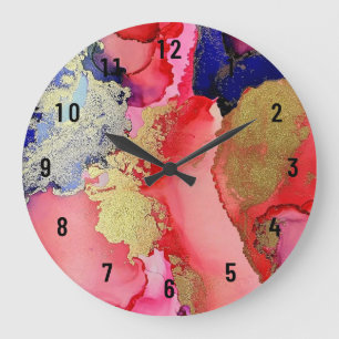 Grande Horloge Ronde Beautiful Abstract