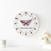 Grande Horloge Ronde Beautiful Butterfly (Maison)